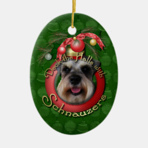 Ornamento De Cerâmica Natal - plataforma os salões - Schnauzers