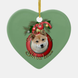 Ornamento De Cerâmica Natal - plataforma os salões - Shiba Inu