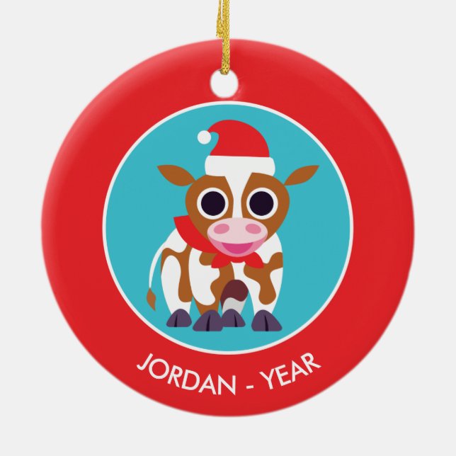 Ornamento De Cerâmica Natal Reba a Vaca (Traseira)