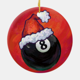 Ornamento De Cerâmica Natal Red Hat de 8 bolas