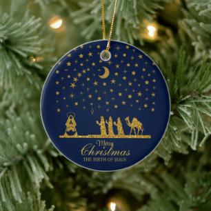 Ornamento De Cerâmica Natal religioso, Nascimento de Jesus, Três Rei