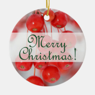 Ornamento De Cerâmica Natal retro alegre feito sob encomenda 2016 com