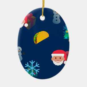 Ornamento De Cerâmica Natal taco emoji
