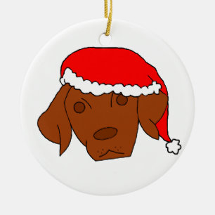 Ornamento De Cerâmica Natal Vizsla