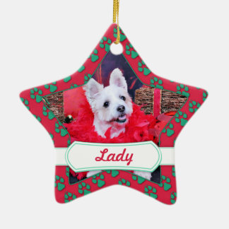Ornamento De Cerâmica Natal - WestieJack - senhora