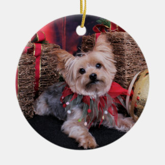 Ornamento De Cerâmica Natal - yorkshire terrier - Vinnie
