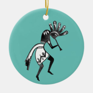 Ornamento De Cerâmica Native Americans Culture - Dancing Kokopelli 1