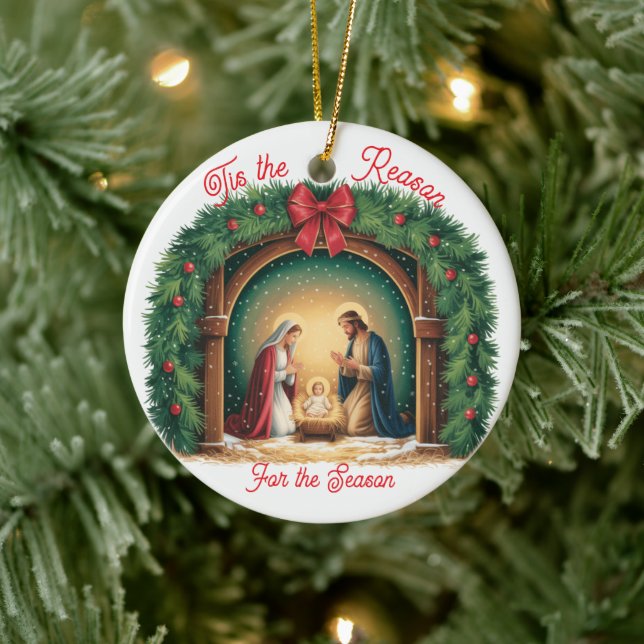 Ornamento De Cerâmica Nativity Ornament (Árvore)