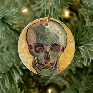 Ornamento De Cerâmica Natureza Morta Caveira de Vincent van Gogh