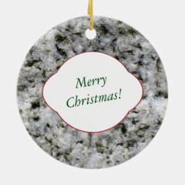 Ornamento De Cerâmica Natureza - Rocha Granita Branca Decorativa com Tex