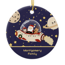 Nave Espacial do Papai Noel Natal Personalizado 
