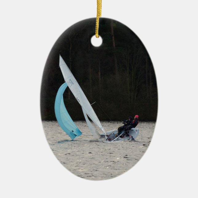 Ornamento De Cerâmica Navegação De Porco À Velocidade (Frente)