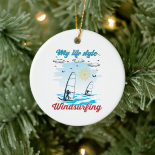 Ornamento De Cerâmica Navegação no Windsurfing é o meu estilo de vida, o