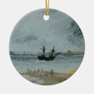 Ornamento De Cerâmica Navio encalhado, prisão militar de Joseph Mallord