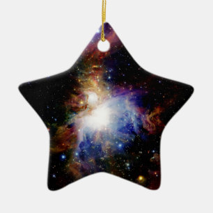 Ornamento De Cerâmica Nebulosa Colorida