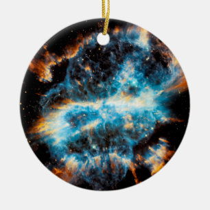 Ornamento De Cerâmica Nebulosa Planetária NGC 5189 - Foto do Hubble no E