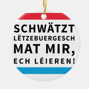 Ornamento De Cerâmica Necklace alfaia Speak Luxembourgish
