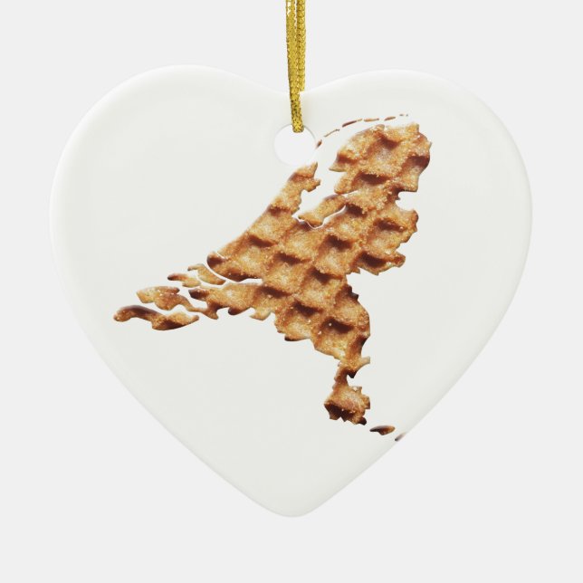 Ornamento De Cerâmica Nederland Stroopwafel (Frente)
