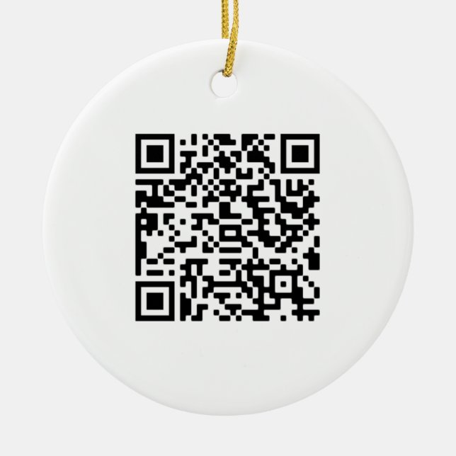 Ornamento De Cerâmica Negócio de código QR personalizado (Frente)