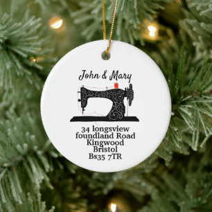 Ornamento De Cerâmica negócio de costura de obras de Natal