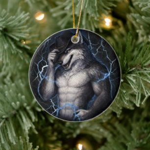 Ornamento De Cerâmica Nenhum Senhor Simpático Cara Engraçado Meme Alpha