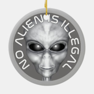 Ornamento De Cerâmica Nenhuma Alienígena É Ilegal