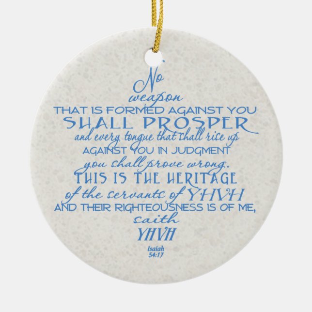 Ornamento De Cerâmica Nenhuma estrela de David da arma (Frente)