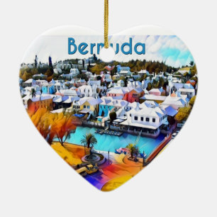 Ornamento De Cerâmica Neon Pop Bermuda