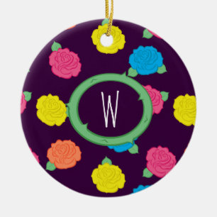 Ornamento De Cerâmica Neon Rosa