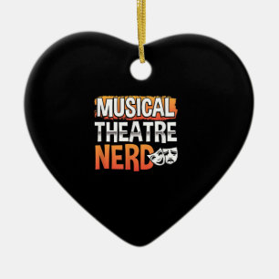 Ornamento De Cerâmica Nerd Musical Teatro Engraçado Thespian Ator
