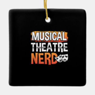 Ornamento De Cerâmica Nerd Musical Teatro Engraçado Thespian Ator