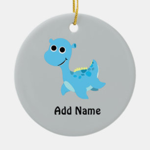 Ornamento De Cerâmica Nessie Azul
