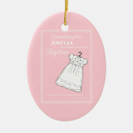 Ornamento De Cerâmica Neta, palhaço de batismo personalizado a rosa