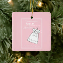 Neta, Vestido de Batismo em Rosa Personalizado