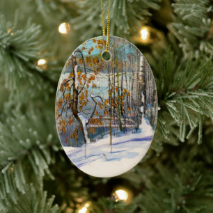 Ornamento De Cerâmica Neve caiu
