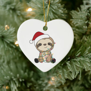 Ornamento De Cerâmica Neve de Natal Lenta Animais de inverno