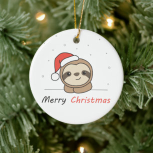 Ornamento De Cerâmica Neve de Natal Lenta Animais de inverno