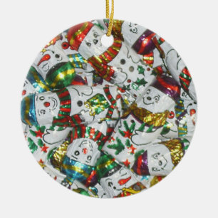 Ornamento De Cerâmica Neve Doce adornada