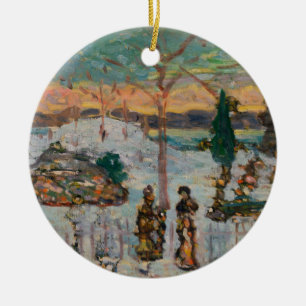 Ornamento De Cerâmica Neve em abril por Maurice Prendergast, Arte Antiga