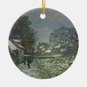 Ornamento De Cerâmica Neve em Argenteuil por Claude Monet