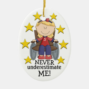 Ornamento De Cerâmica Never Underestimate ME - SRF