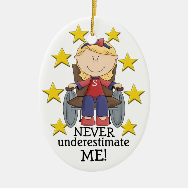 Ornamento De Cerâmica Never Underestimate ME - SRF (Frente)