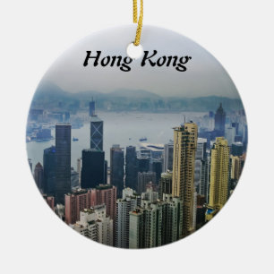 Ornamento De Cerâmica Névoas do porto de Hong Kong