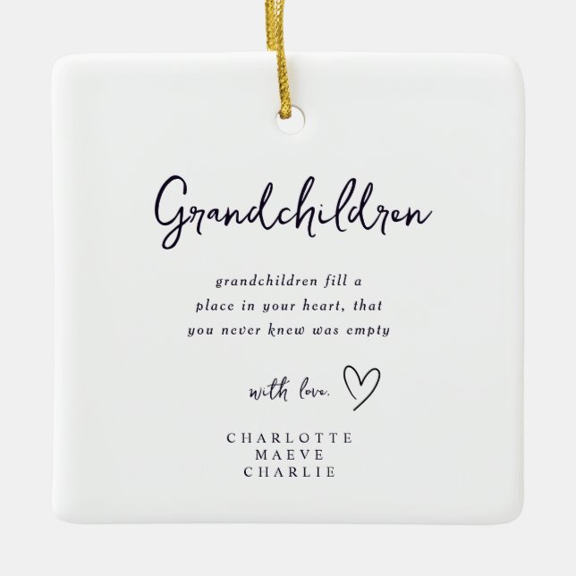 Ornamento De Cerâmica New Grandparents Grandma Grandad Keepsake Ornament (Frente)