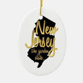 Ornamento De Cerâmica New Jersey The Garden State