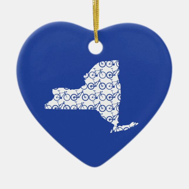 Ornamento De Cerâmica New York Bike (Frente)