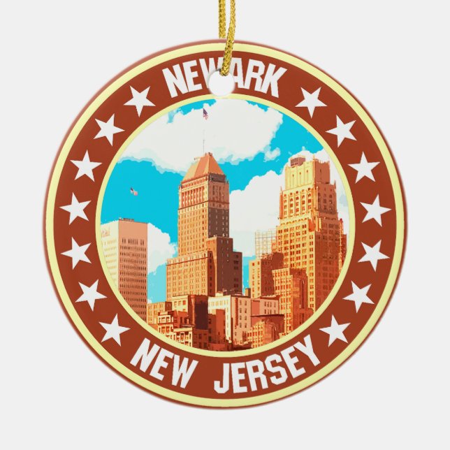 Ornamento De Cerâmica Newark (Frente)