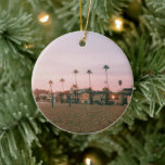 Ornamento De Cerâmica Newport Beach Pastel Sunset<br><div class="desc">Newport</div>