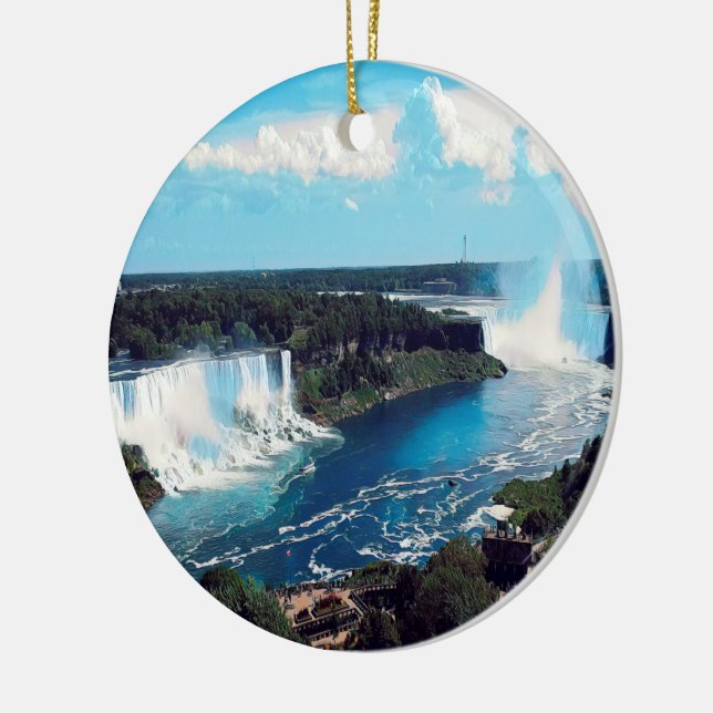 Ornamento De Cerâmica NIAGARA FALLS - vista (Esquerda)