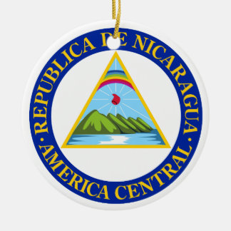 Ornamento De Cerâmica NICARÁGUA - bandeira/emblema/brasão/símbolo